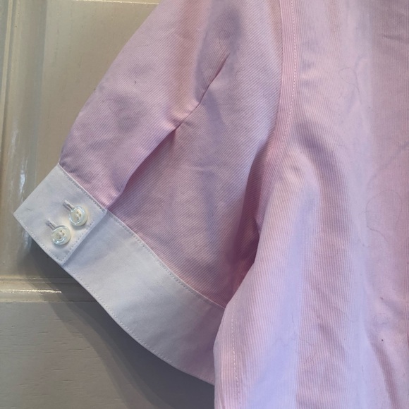 Brooks Brothers, 10, pink pink stripe with white collar & short sleeve cuffs - Picture 3 of 15